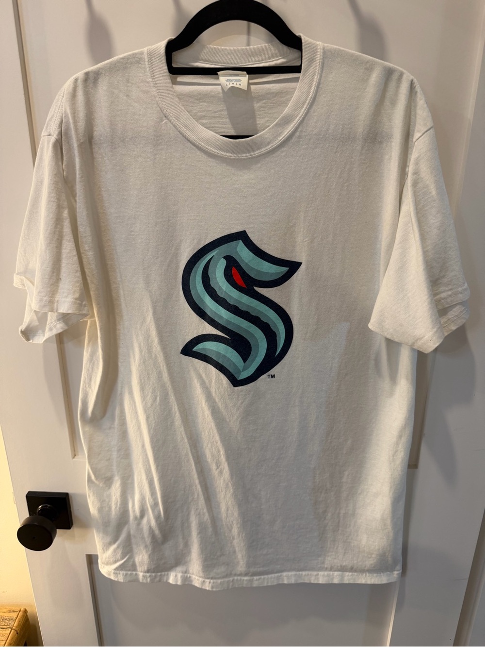 Seattle Kraken White Graphic Logo T-Shirt